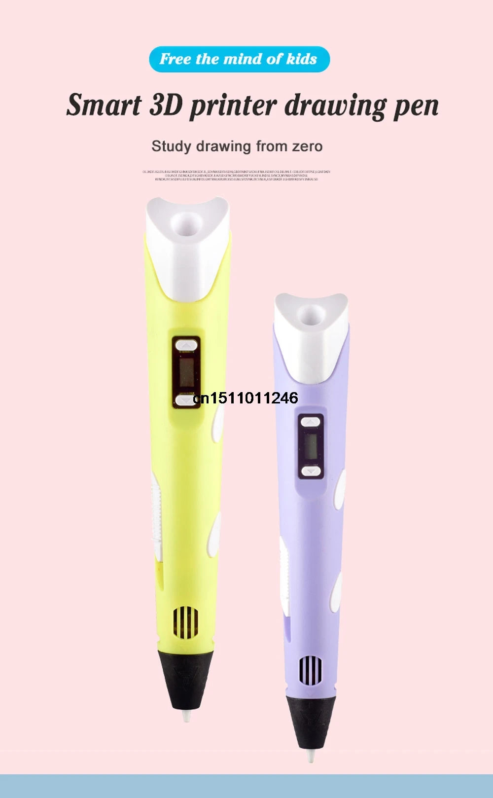 3D Drawing Printing Pen with LCD Screen