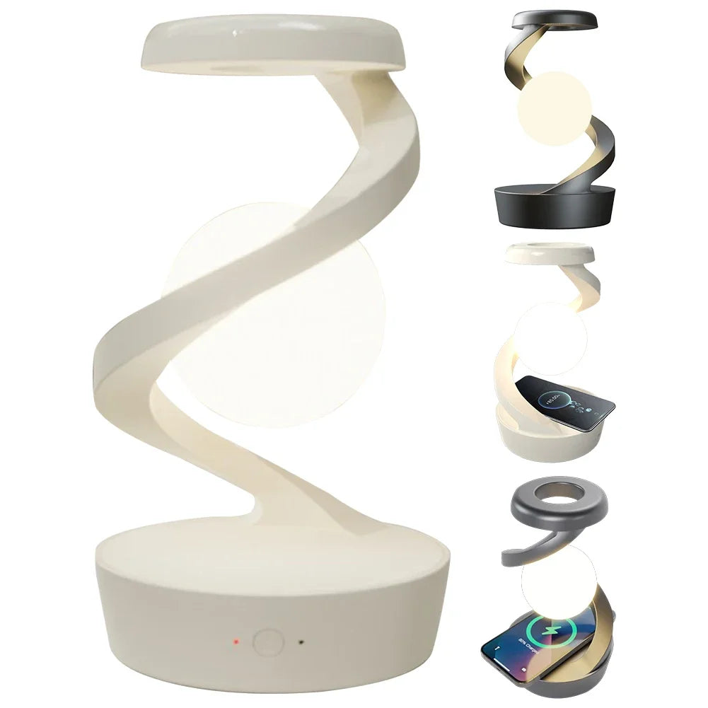 3D Levitating Ball Lamp with Wireless Phone Charger