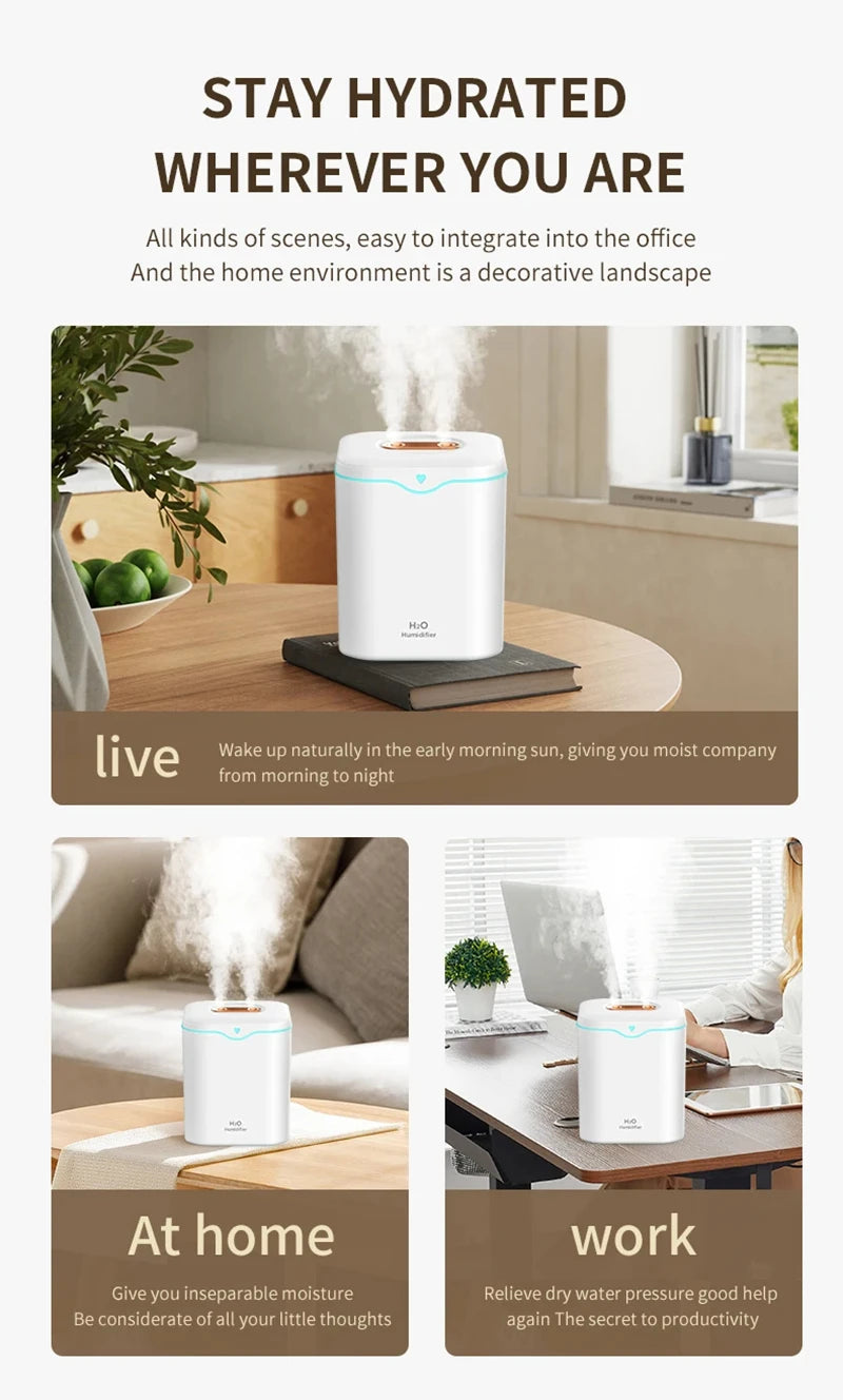 Humidifier Silent Double Spray 2000ml