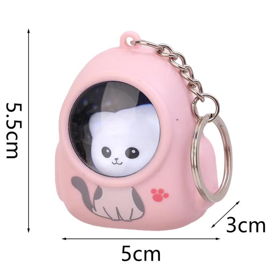 Glowing Bear Astronaut Keychain - Nightlight Key Chain
