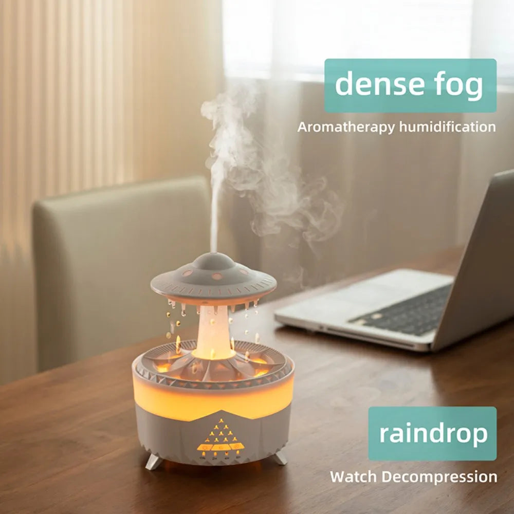 UFO Night Light Humidifier Colorful LED Lights - Essential Oil Aroma Diffuser