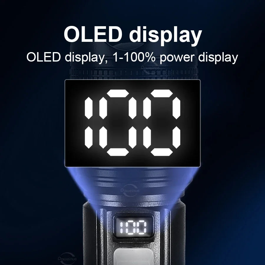High Power LED Flashlights Built-in battery - USB Rechargeable