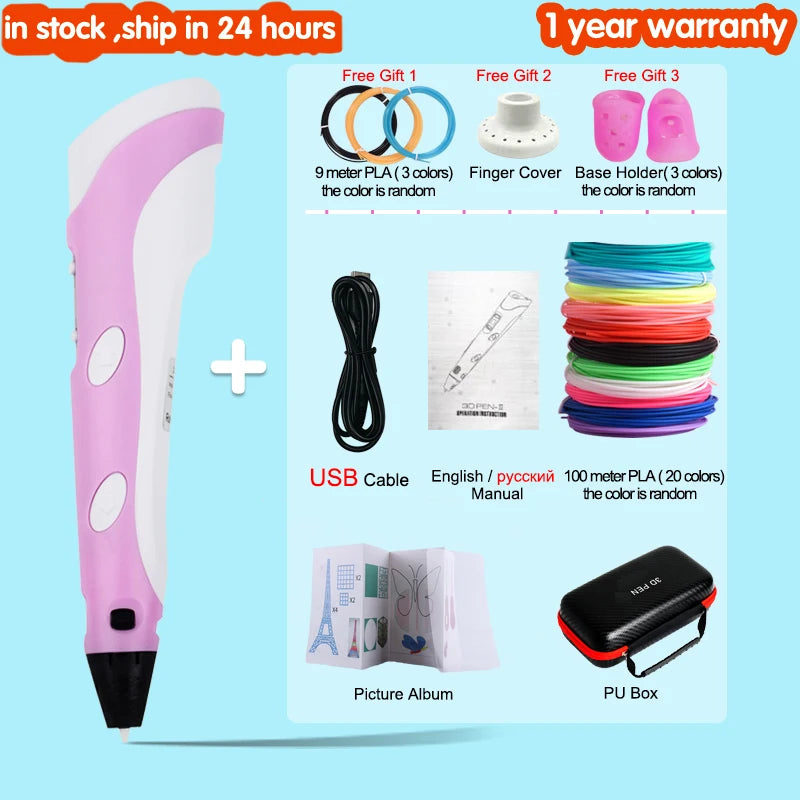 3D Drawing Printing Pen with LCD Screen