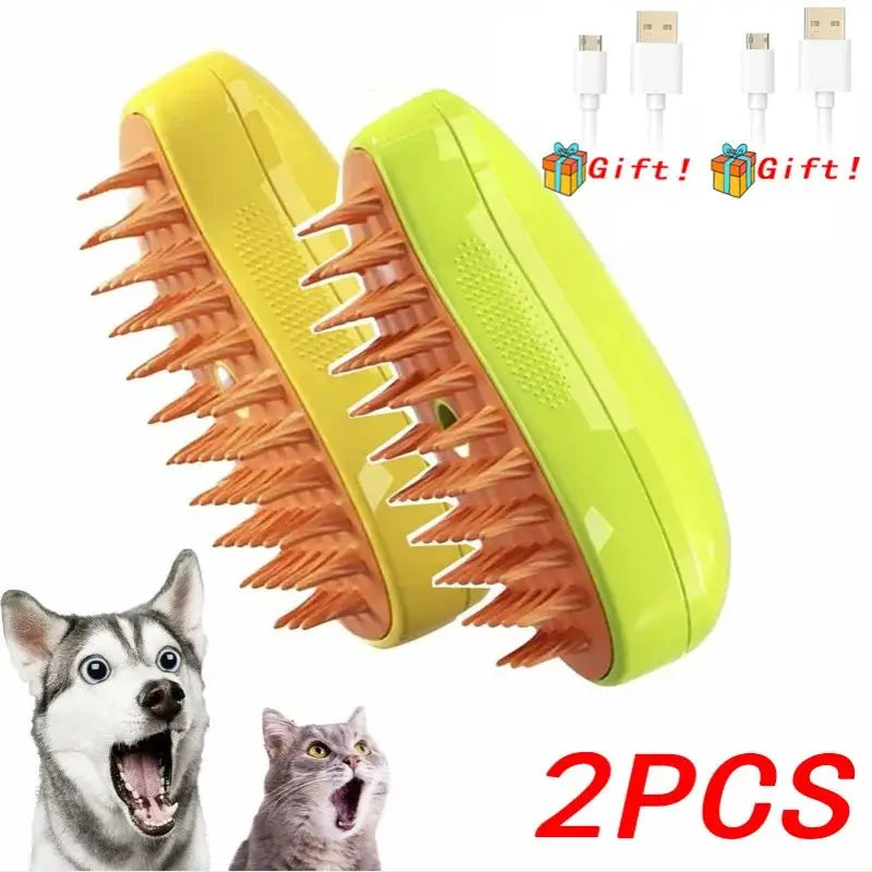 3 in 1 Pet Brush Cat Steam Brush Comb Dog Brush Electric Spray Cat Hair Brushes Massage Pet Grooming Hair Removal Combs