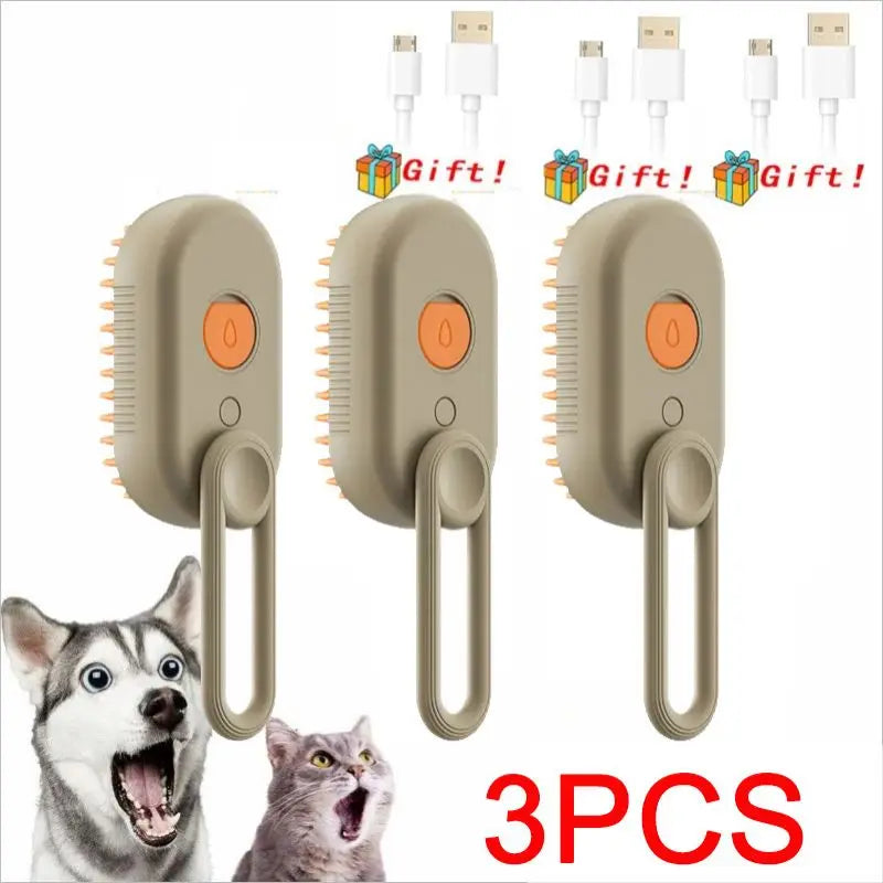 3 in 1 Pet Brush Cat Steam Brush Comb Dog Brush Electric Spray Cat Hair Brushes Massage Pet Grooming Hair Removal Combs