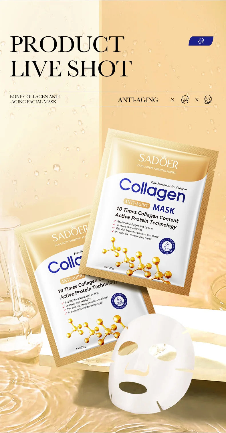 10pcs Anti-wrinkle Collagen Face Mask