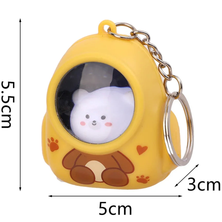 Glowing Bear Astronaut Keychain - Nightlight Key Chain