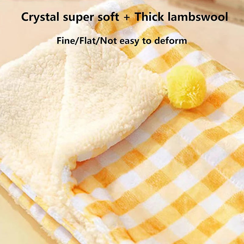 Soft Cat Blanket - Warm Fluffy Plush Pet Sleeping Bed Mat for Cats/Dogs