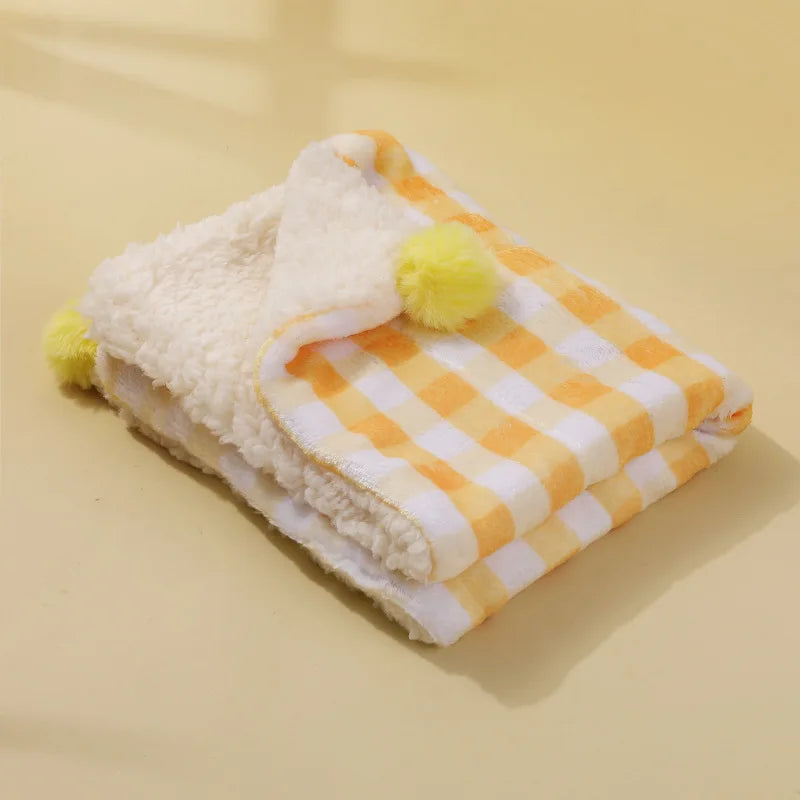Soft Cat Blanket - Warm Fluffy Plush Pet Sleeping Bed Mat for Cats/Dogs