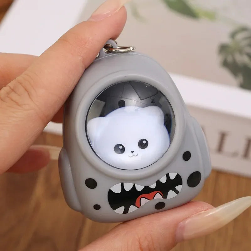 Glowing Bear Astronaut Keychain - Nightlight Key Chain