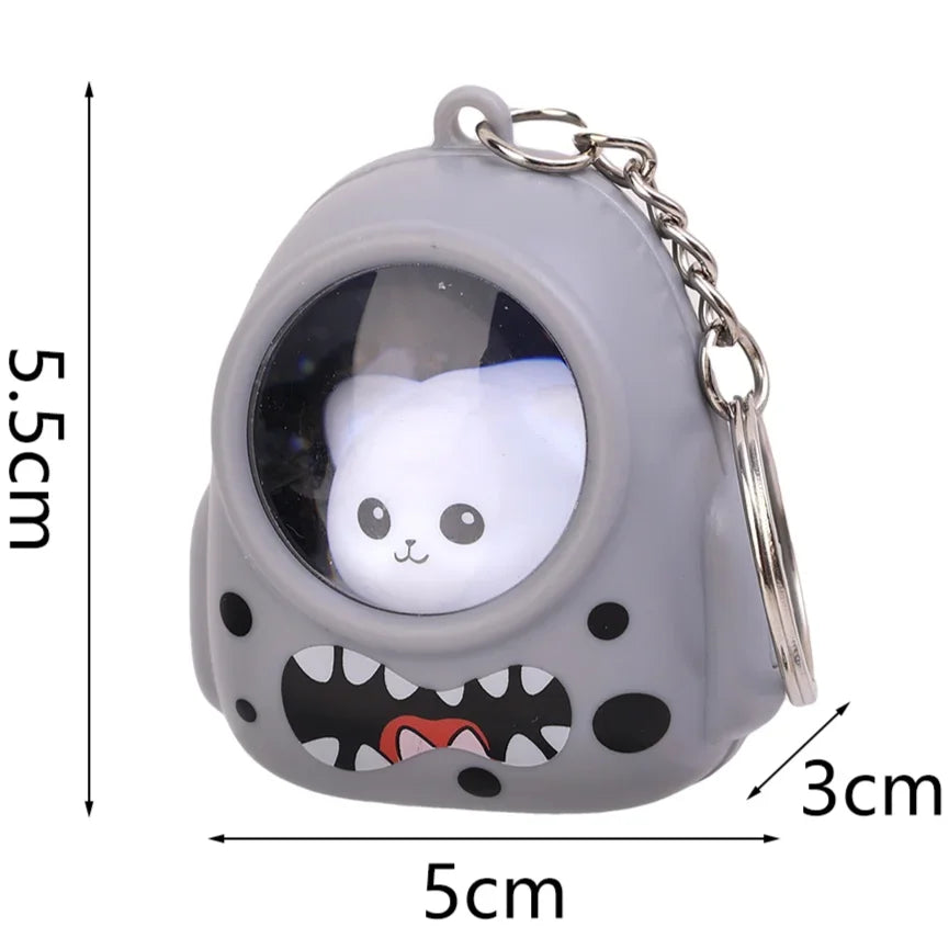 Glowing Bear Astronaut Keychain - Nightlight Key Chain