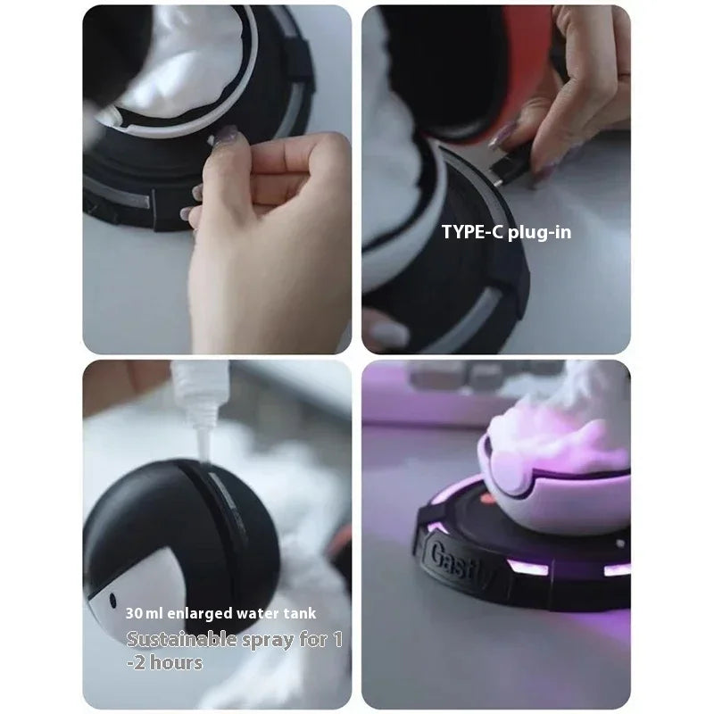 Gastly Humidifier Smoking Night Light