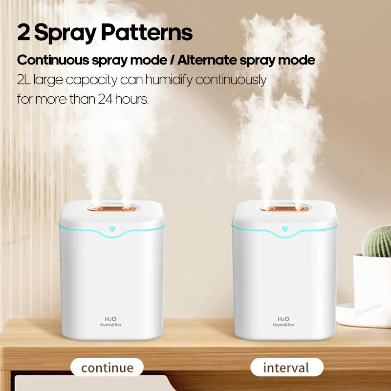 Humidifier Silent Double Spray 2000ml