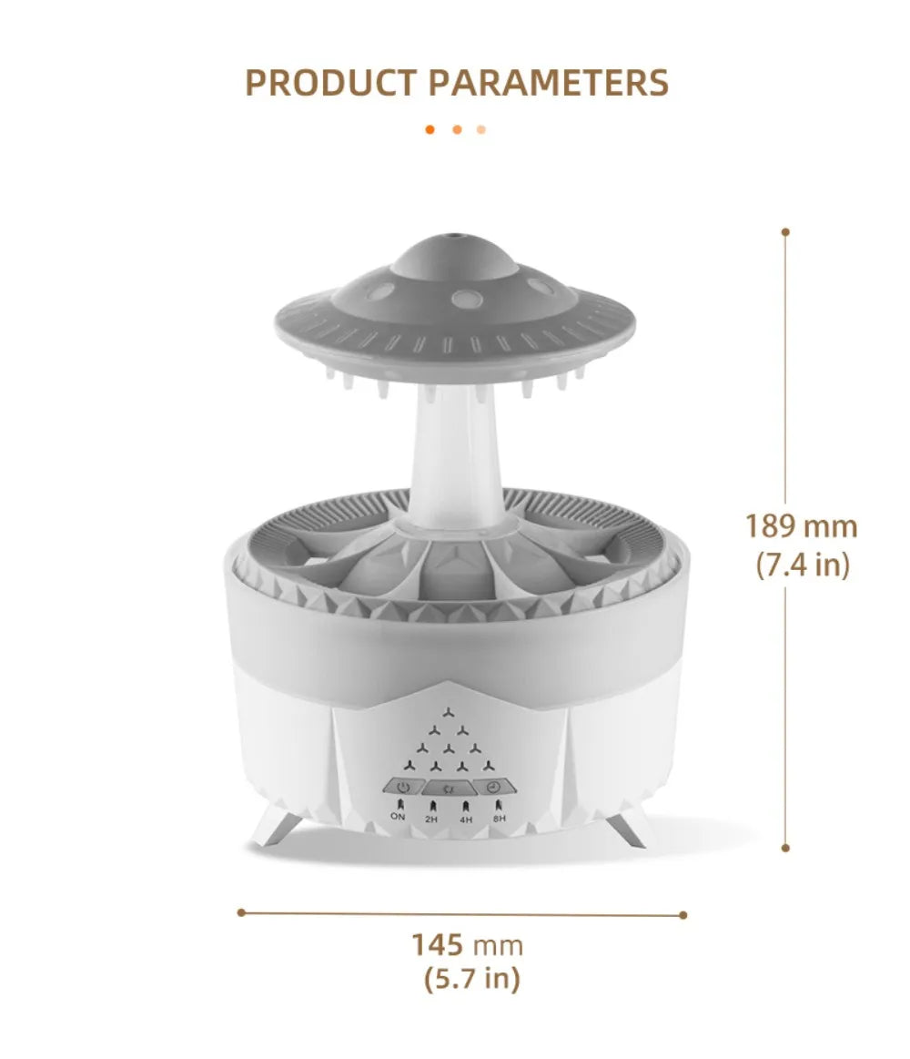 UFO Night Light Humidifier Colorful LED Lights - Essential Oil Aroma Diffuser