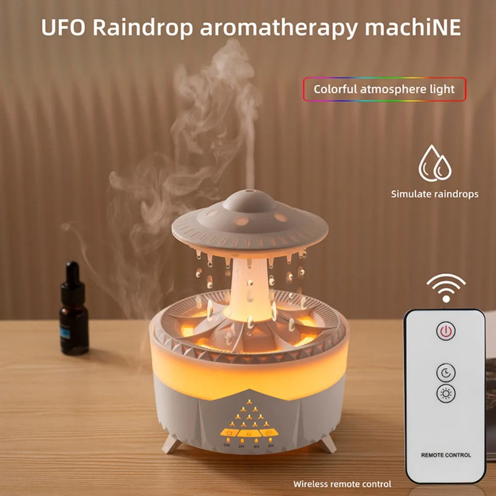 UFO Night Light Humidifier Colorful LED Lights - Essential Oil Aroma Diffuser