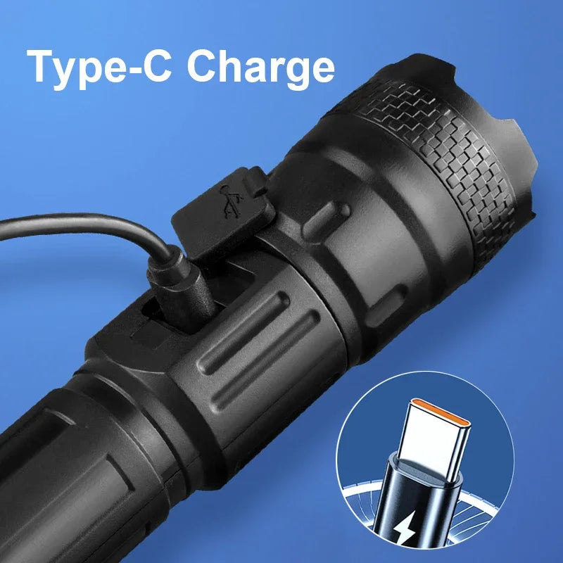 High Power LED Flashlights Built-in battery - USB Rechargeable