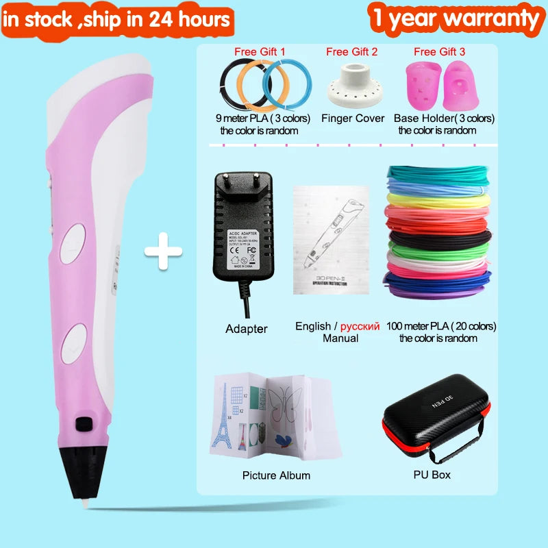 3D Drawing Printing Pen with LCD Screen