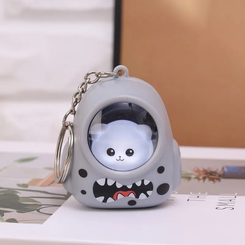 Glowing Bear Astronaut Keychain - Nightlight Key Chain