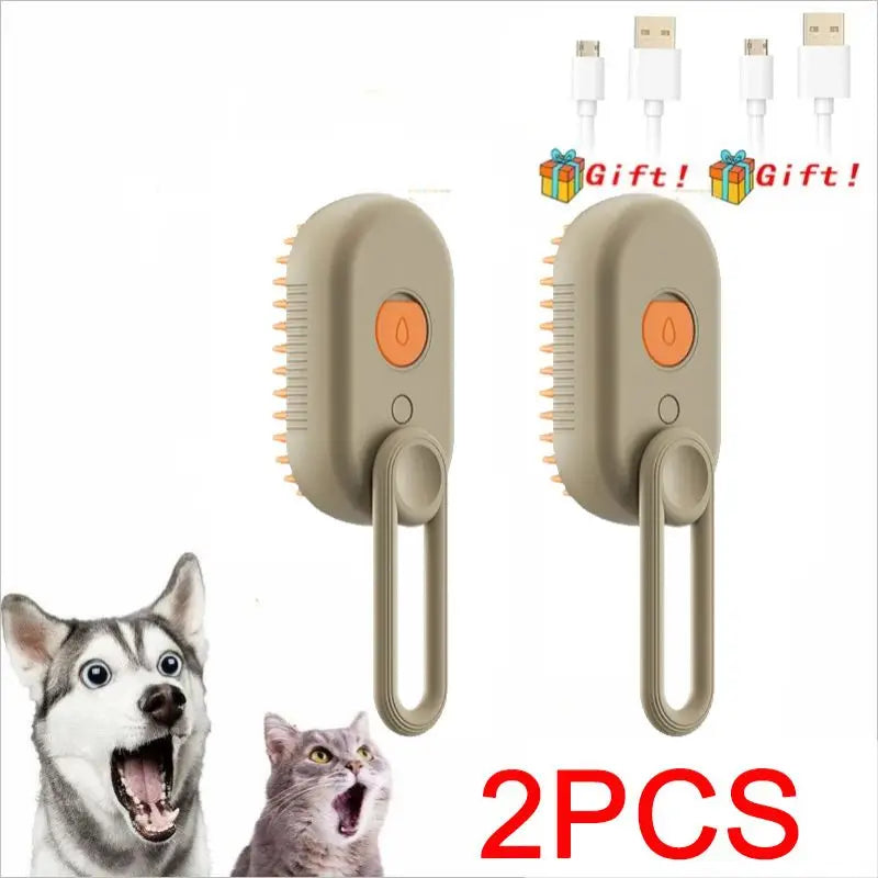 3 in 1 Pet Brush Cat Steam Brush Comb Dog Brush Electric Spray Cat Hair Brushes Massage Pet Grooming Hair Removal Combs