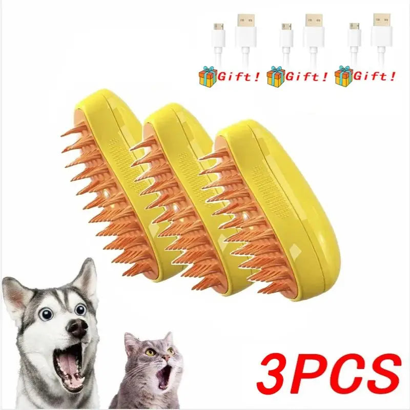 3 in 1 Pet Brush Cat Steam Brush Comb Dog Brush Electric Spray Cat Hair Brushes Massage Pet Grooming Hair Removal Combs