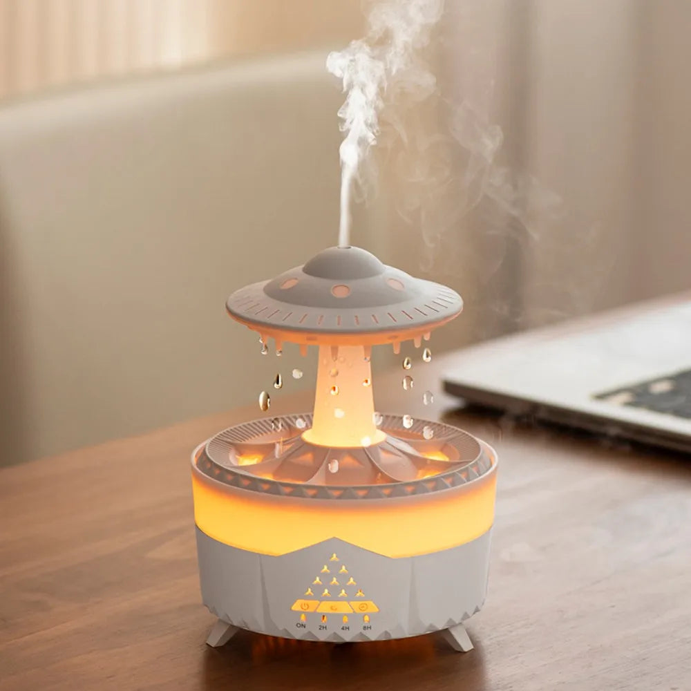 UFO Night Light Humidifier Colorful LED Lights - Essential Oil Aroma Diffuser