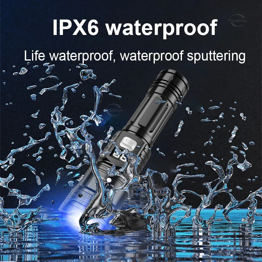 High Power LED Flashlights Built-in battery - USB Rechargeable