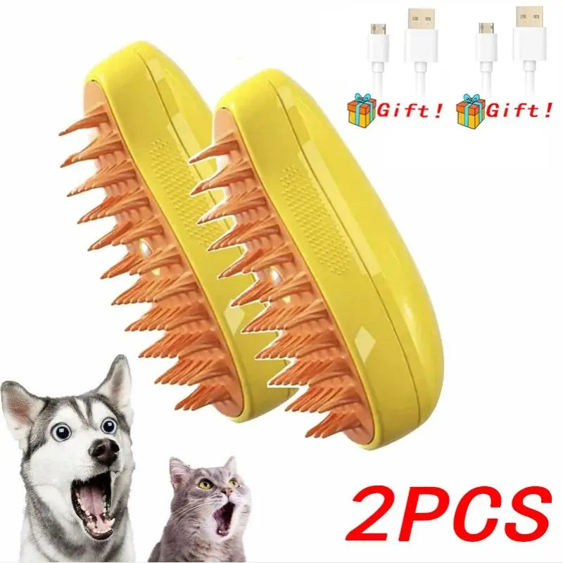 3 in 1 Pet Brush Cat Steam Brush Comb Dog Brush Electric Spray Cat Hair Brushes Massage Pet Grooming Hair Removal Combs