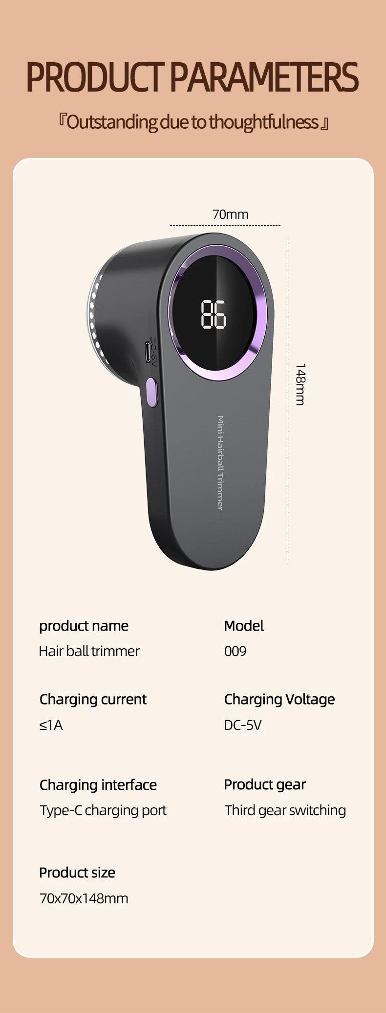 Lint Remover USB Charging Electric Pellet Machine