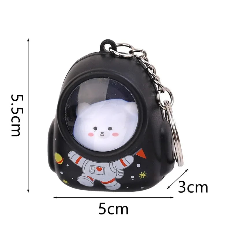 Glowing Bear Astronaut Keychain - Nightlight Key Chain