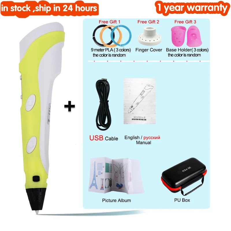3D Drawing Printing Pen with LCD Screen