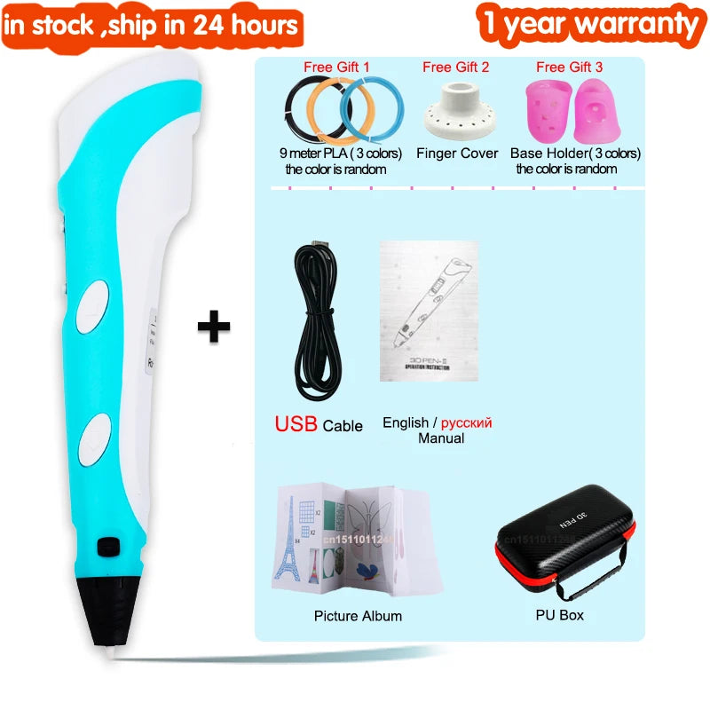 3D Drawing Printing Pen with LCD Screen