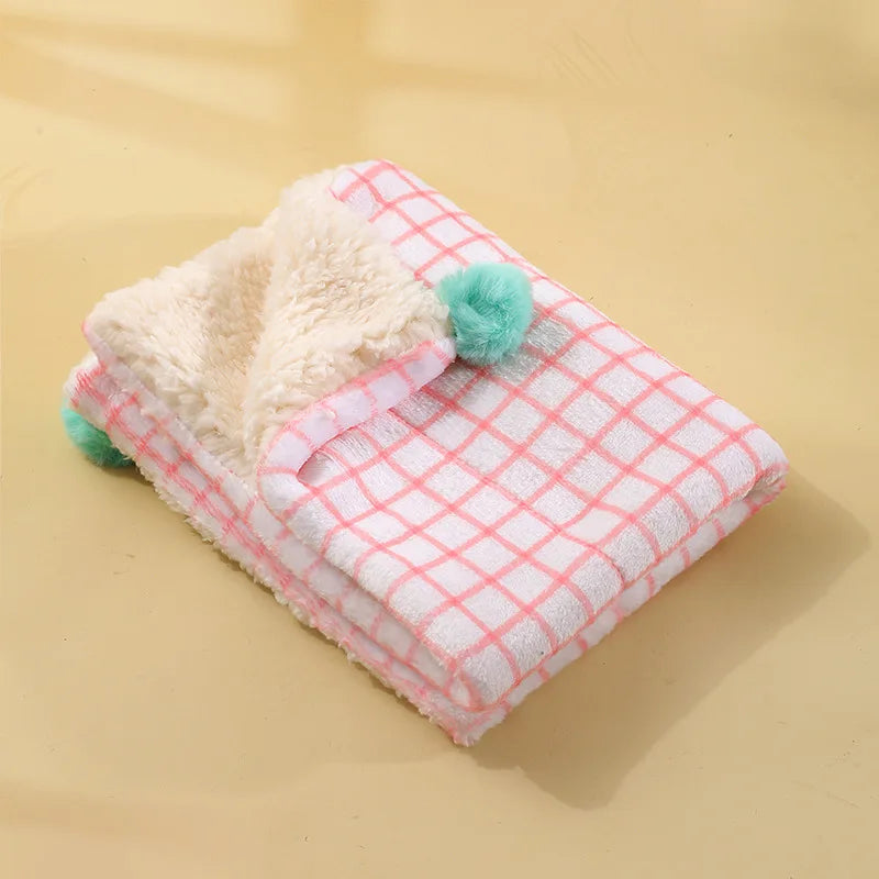 Soft Cat Blanket - Warm Fluffy Plush Pet Sleeping Bed Mat for Cats/Dogs