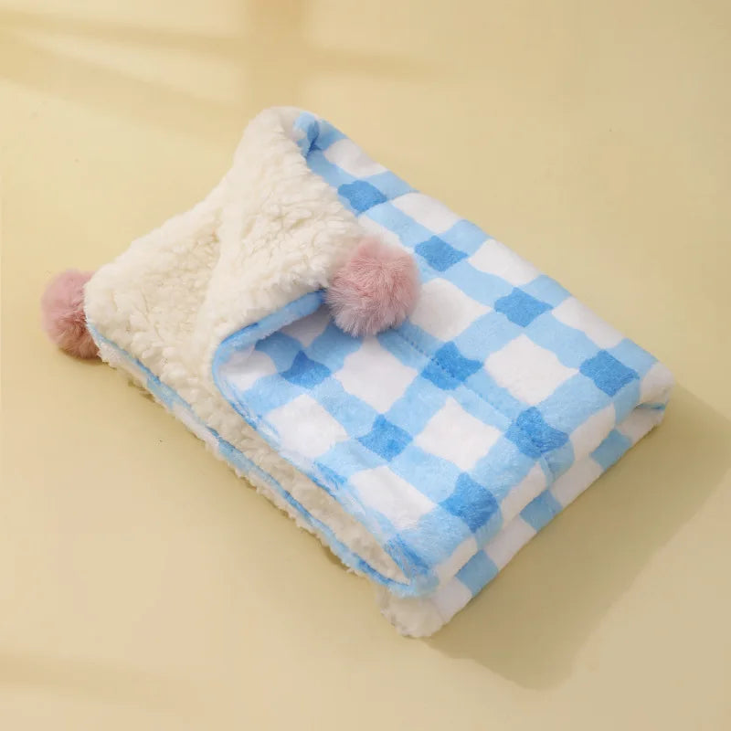 Soft Cat Blanket - Warm Fluffy Plush Pet Sleeping Bed Mat for Cats/Dogs