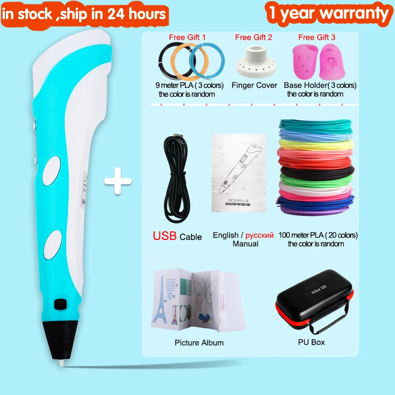 3D Drawing Printing Pen with LCD Screen