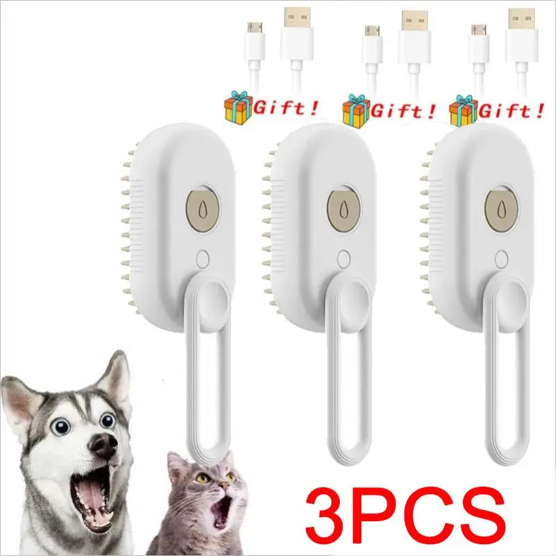 3 in 1 Pet Brush Cat Steam Brush Comb Dog Brush Electric Spray Cat Hair Brushes Massage Pet Grooming Hair Removal Combs
